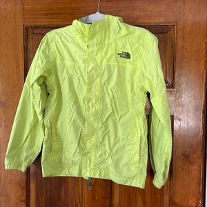 North Face boys yellow rain jacket